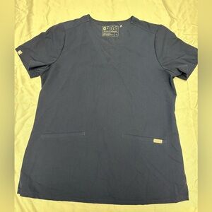 Figs Women’s Technical Collection Navy Blue 2 Pocket Scrub Top, M